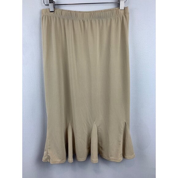 Susan Graver Beige Flared Hem Skirt XXS - Picture 2 of 4